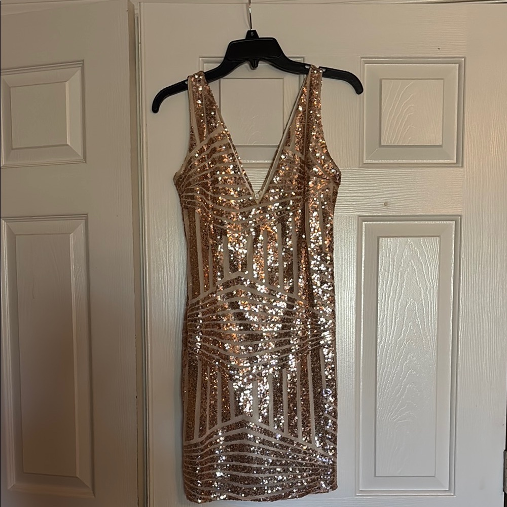 Sequin Gold Dress